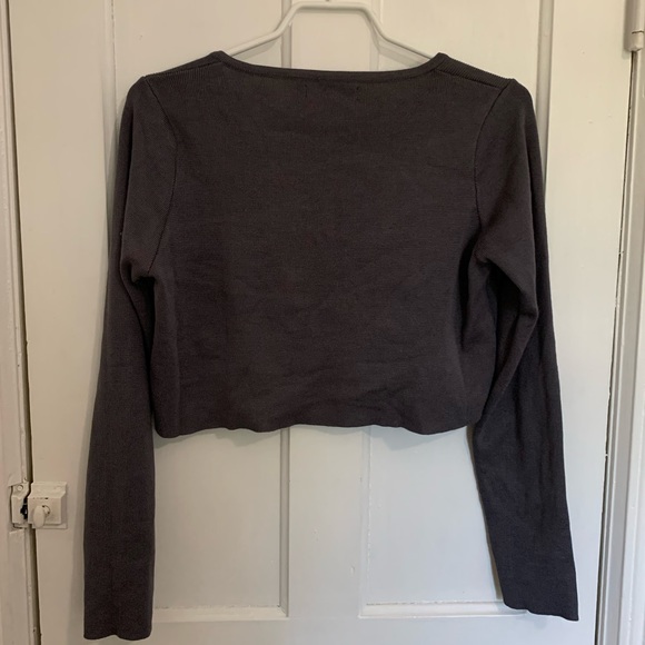 Shein Cropped Grey Cardigan - Picture 4 of 7